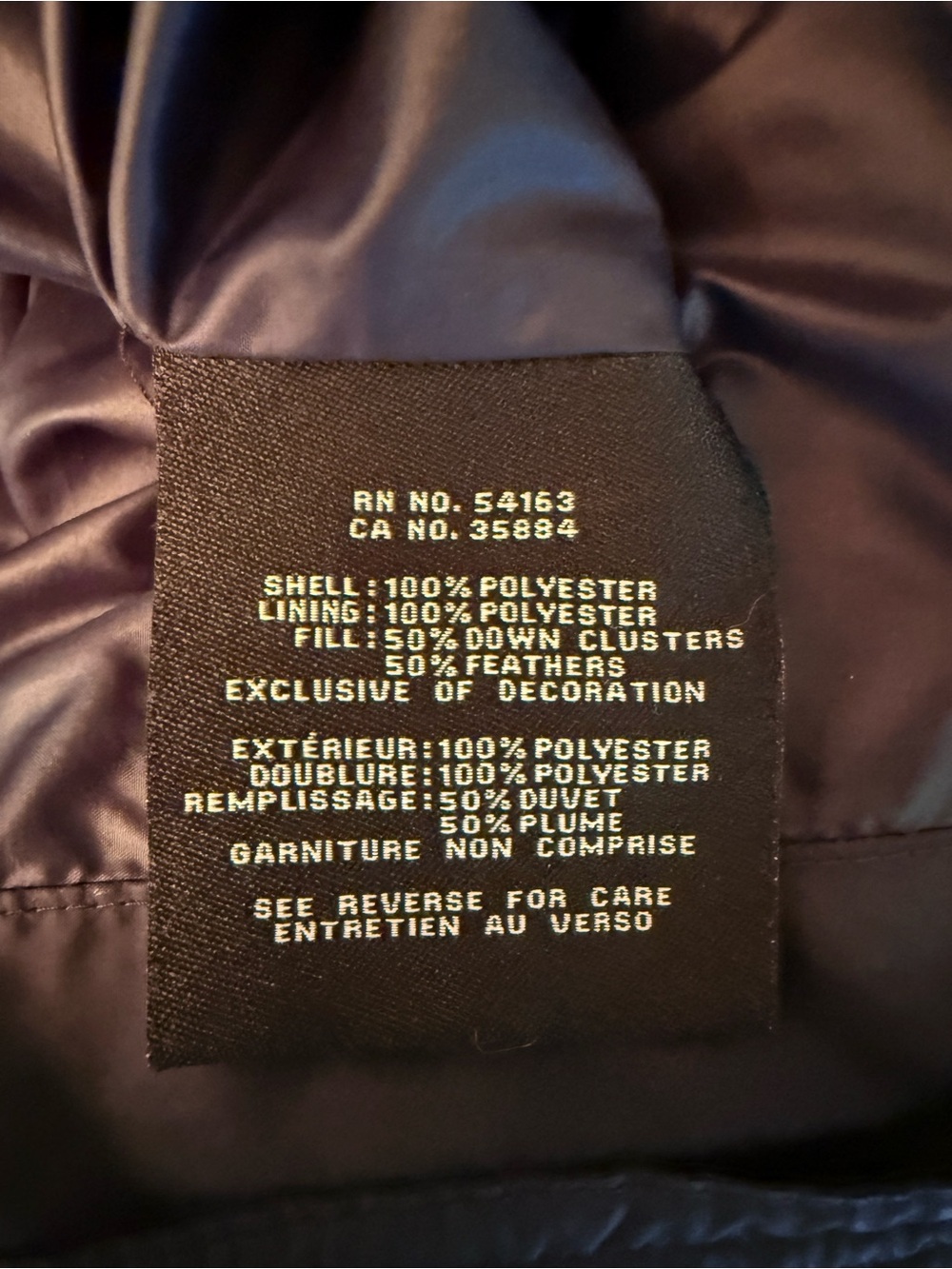 Cole Haan Dark Navy Quilted Long Puffer Coat with High Collar - Picture 10 of 11